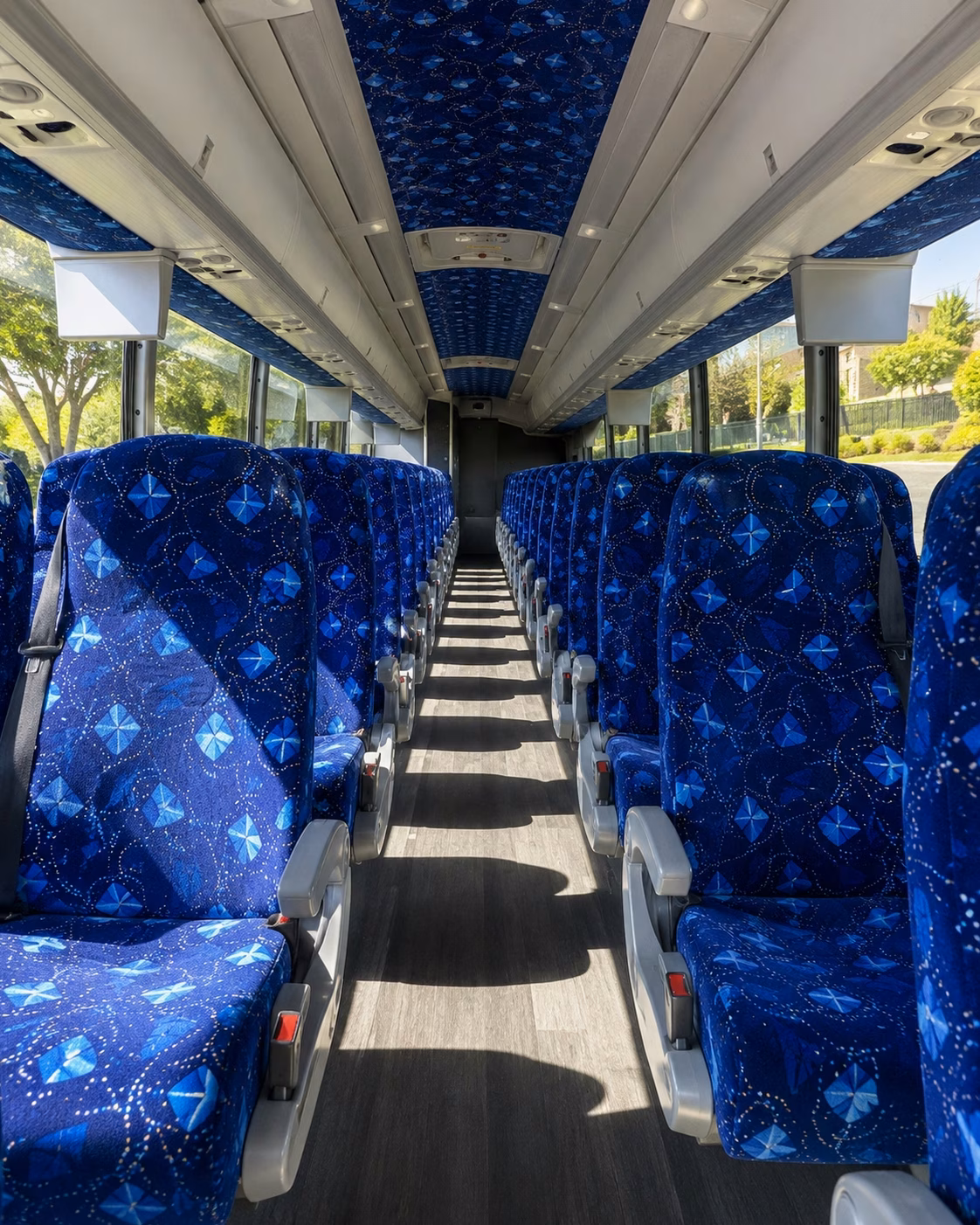 56 passenger charter bus interior